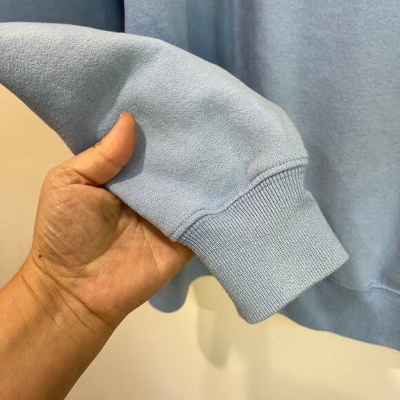 Hollister Blue Kauai Off Shoulder Graphic Pullover Sweater Size S - Picture 5 of 7